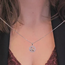 Pendentif Zodiaque Vierge Argenté