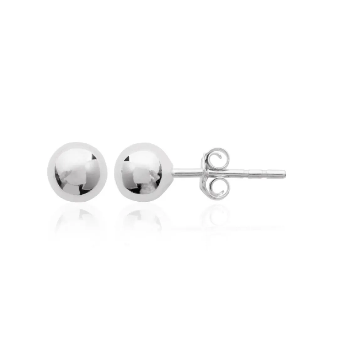 Puces argent Femme rhodié boules - W0Y403Y6