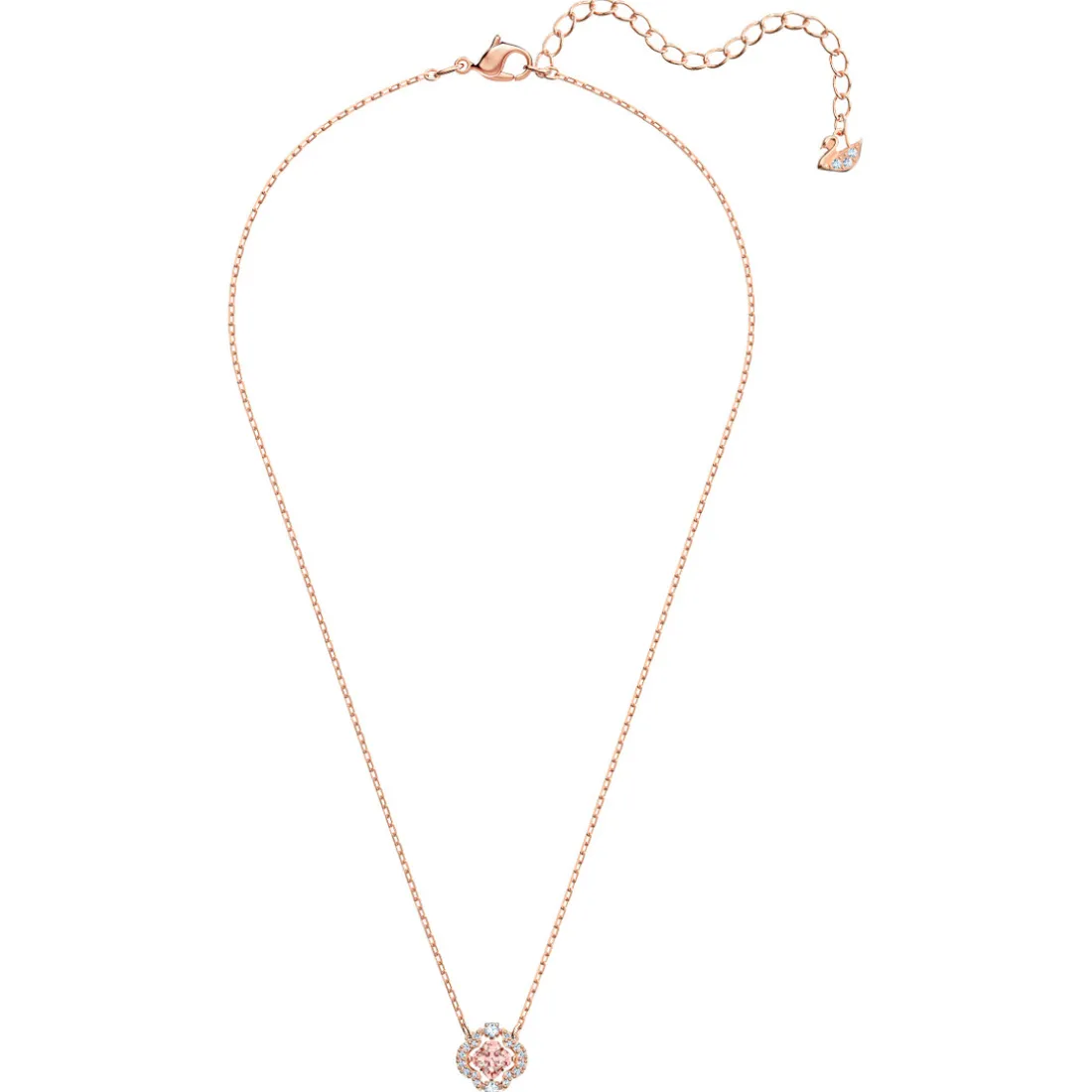 SET Swarovski 5516488 - Set collier et boucles d'oreilles métal rose pierres sertis blanc Femme