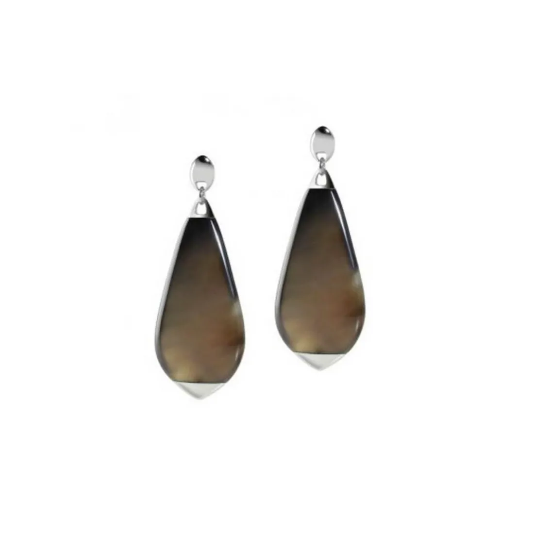 SYU22 CORNO Boucles d'oreilles Corne naturelle